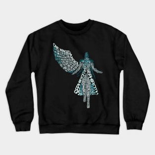 Typography One Winged Angel Crewneck Sweatshirt
